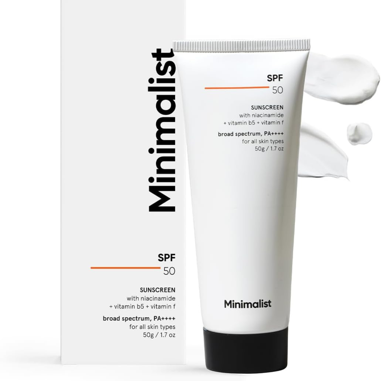 Minimalist SPF 50 PA++++ Sunscreen No White Cast Lightweight, Broad Spectrum UV Protection