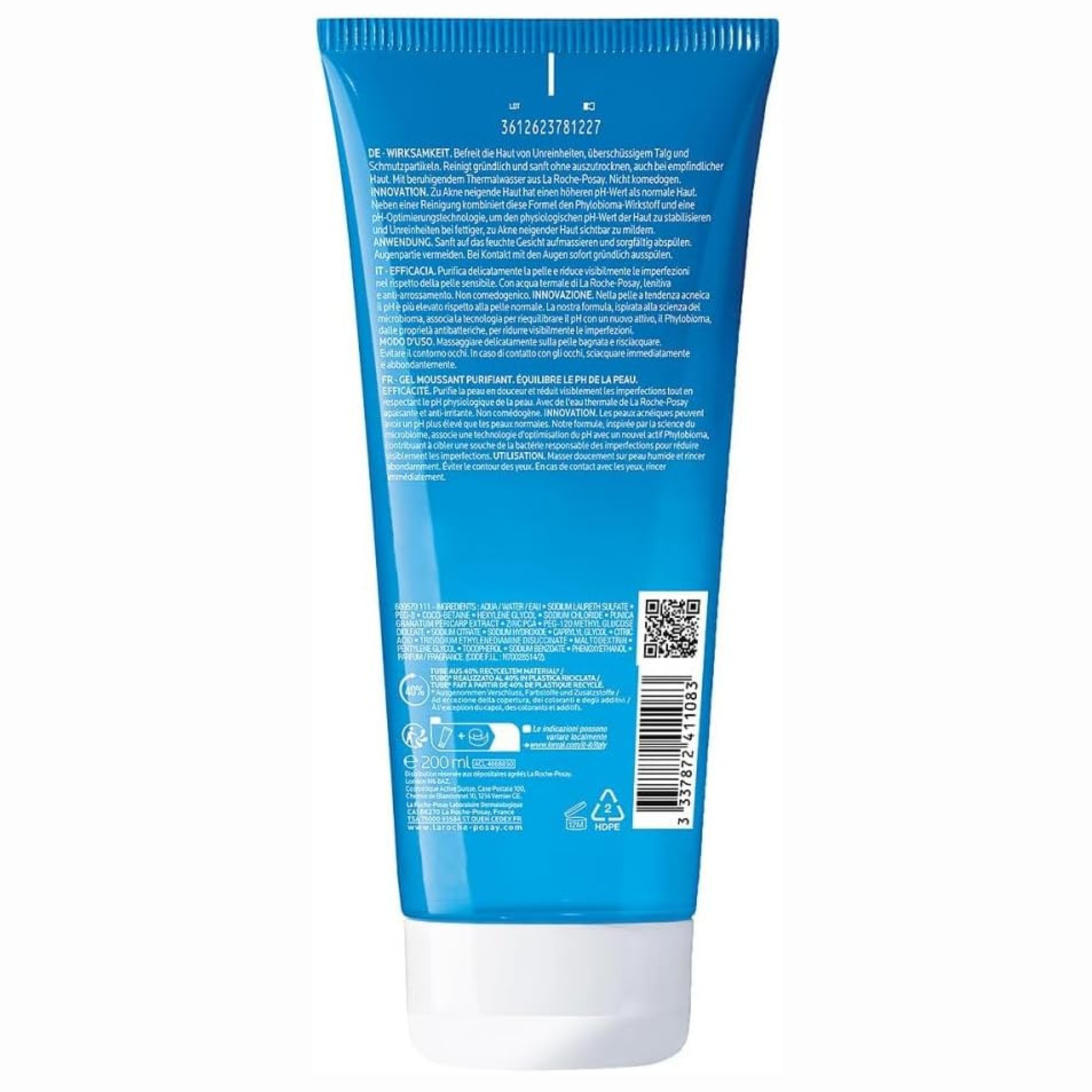 La Roche-Posay Effaclar Foaming Gel Cleanser 200ml – For Oily & Acne-Prone Skin (2)