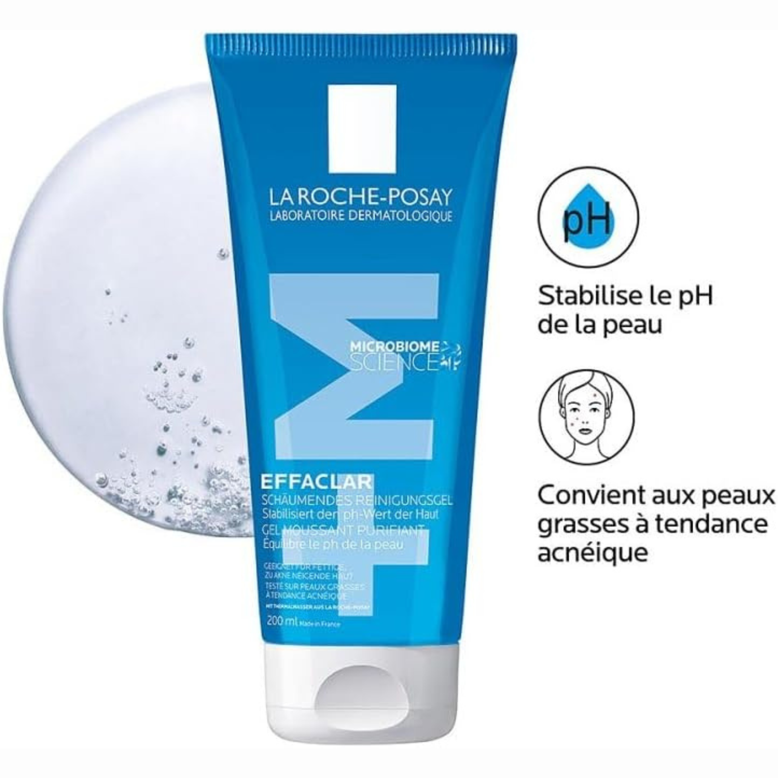 La Roche-Posay Effaclar Foaming Gel Cleanser 200ml – For Oily & Acne-Prone Skin (3)